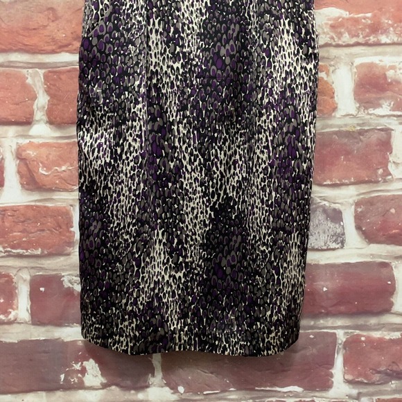 Anthropologie Nanette Lepore Dress Women's Silk Purple Multicolor Abstract - Picture 4 of 9